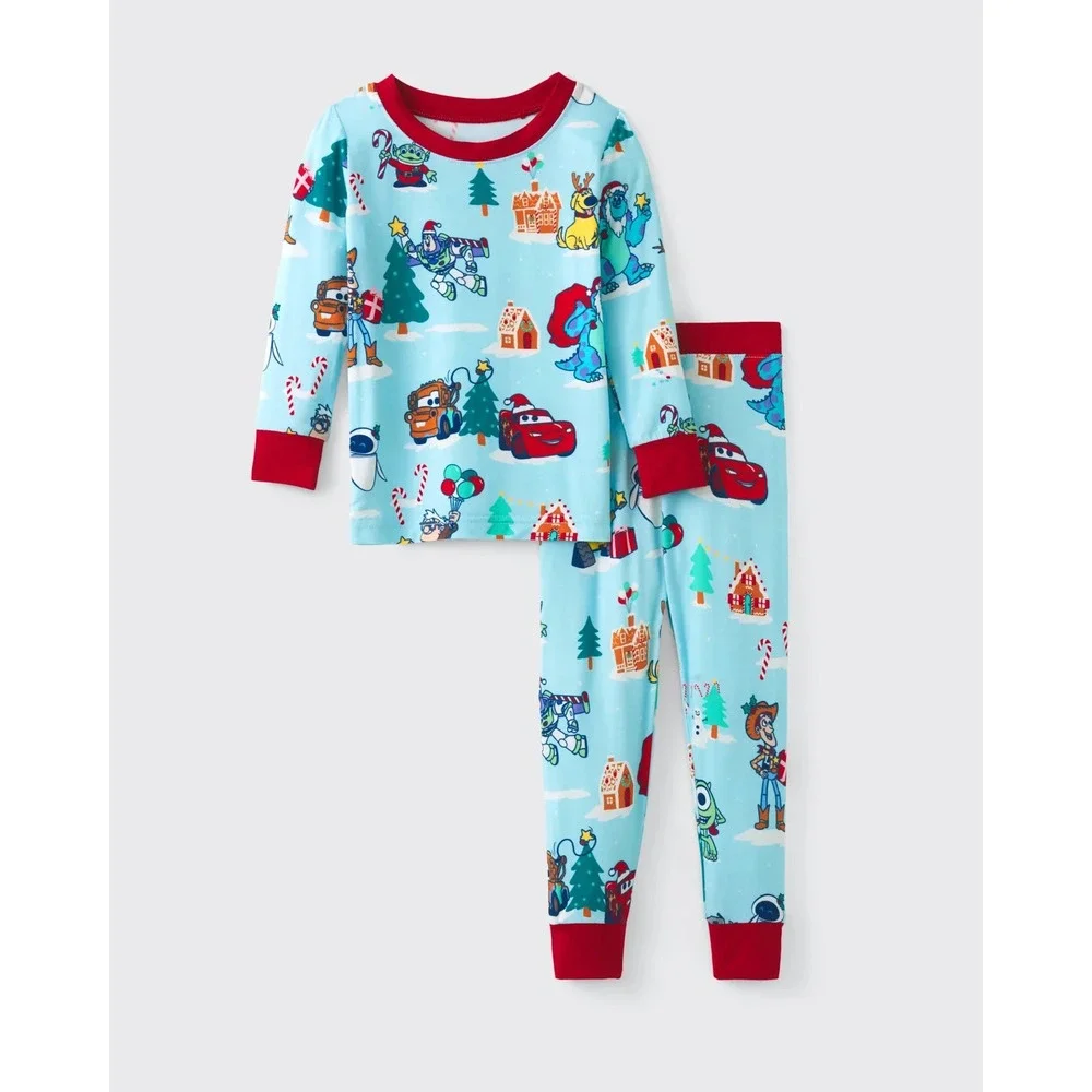 Little Sleepies Disney Pixar Christmas Village Two-Piece Pajama Set Size 4T NWT